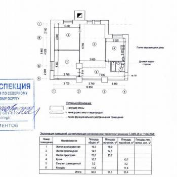Продается 3-х комнатная квартира, 82 м²