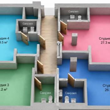 Продается 1-комнатная квартира, 26,1 м²
