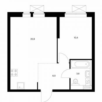 Сдается 1-комнатная квартира, 36 м²