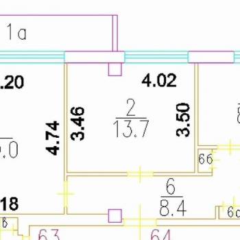 Сдается 2-х комнатная квартира, 57 м²