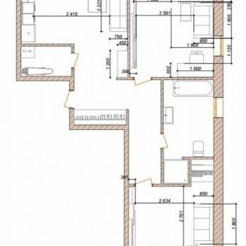 Сдается 2-х комнатная квартира, 88 м²