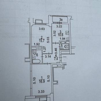 Сдается 2-х комнатная квартира, 56,3 м²