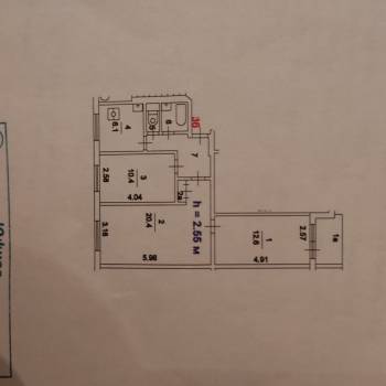 Продается 3-х комнатная квартира, 59,9 м²