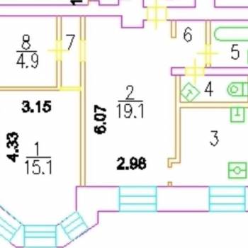Продается 2-х комнатная квартира, 56,9 м²