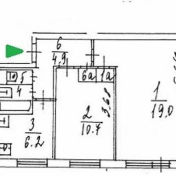 Сдается 2-х комнатная квартира, 45 м²