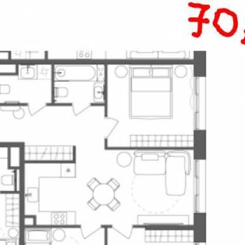Продается 3-х комнатная квартира, 70,3 м²
