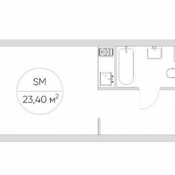 Продается 1-комнатная квартира, 24 м²