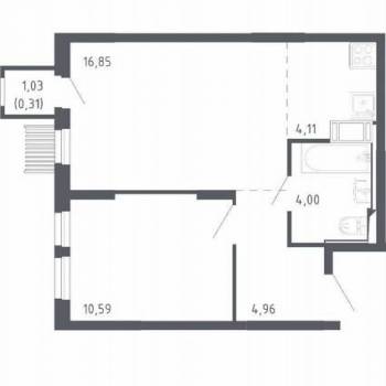 Сдается 2-х комнатная квартира, 41 м²