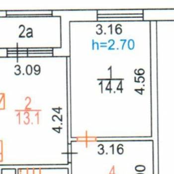 Продается 1-комнатная квартира, 43,1 м²