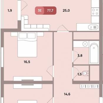 Продается 2-х комнатная квартира, 75 м²