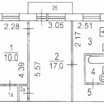 Продается 2-х комнатная квартира, 42,6 м²