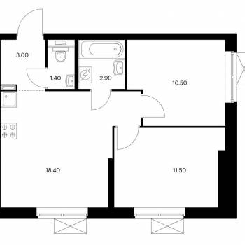Продается 2-х комнатная квартира, 48 м²