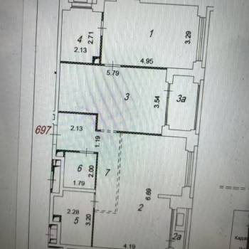 Продается 1-комнатная квартира, 86,4 м²