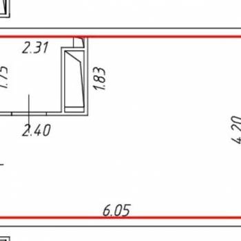 Продается 1-комнатная квартира, 24,2 м²