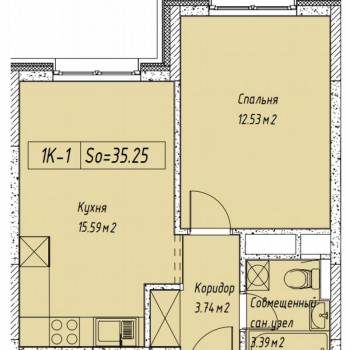 Сдается 1-комнатная квартира, 37 м²