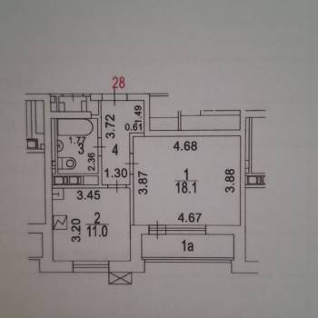 Сдается 1-комнатная квартира, 39 м²