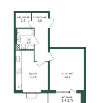 Сдается 1-комнатная квартира, 36 м²