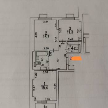 Сдается 2-х комнатная квартира, 58,2 м²