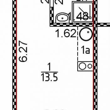 Продается 1-комнатная квартира, 17,2 м²