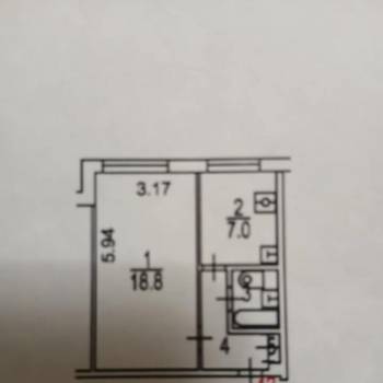 Продается 1-комнатная квартира, 32,9 м²
