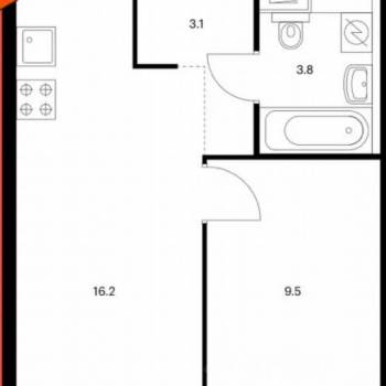 Сдается 1-комнатная квартира, 32 м²