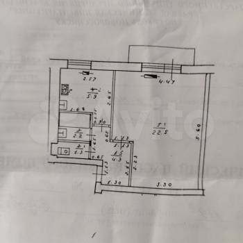 Сдается 1-комнатная квартира, 36,2 м²