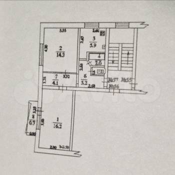 Сдается 2-х комнатная квартира, 48,7 м²