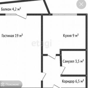 Продается 1-комнатная квартира, 37,8 м²