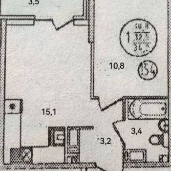 Сдается 1-комнатная квартира, 33 м²