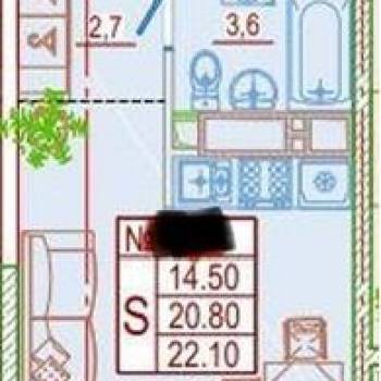 Сдается 1-комнатная квартира, 22 м²