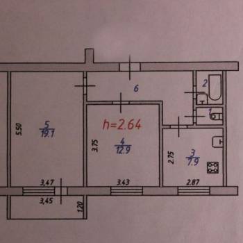Продается 2-х комнатная квартира, 46 м²