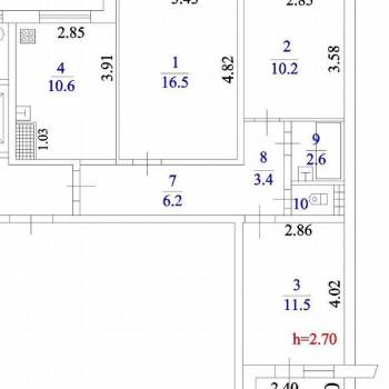 Продается 3-х комнатная квартира, 64 м²