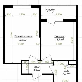 Продается 1-комнатная квартира, 39,6 м²