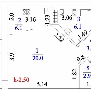 Продается 1-комнатная квартира, 42 м²