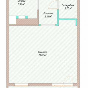 Продается 1-комнатная квартира, 37 м²