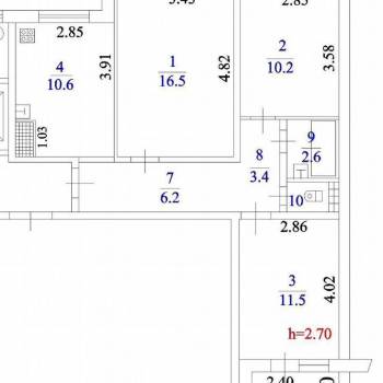 Продается 3-х комнатная квартира, 64 м²