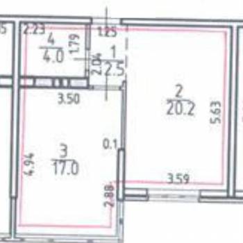 Продается 1-комнатная квартира, 43,7 м²
