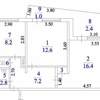 Продается 2-х комнатная квартира, 50 м²