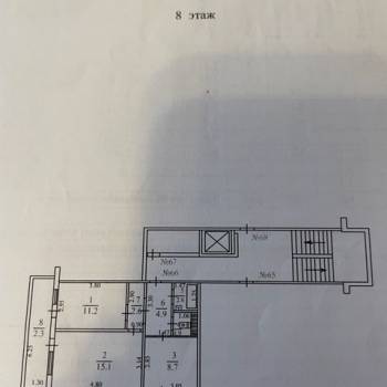 Сдается 2-х комнатная квартира, 56 м²