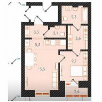 Сдается 2-х комнатная квартира, 46,6 м²