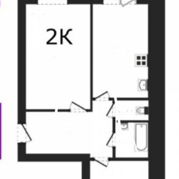 Продается 2-х комнатная квартира, 52,2 м²