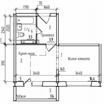 Сдается 1-комнатная квартира, 32,4 м²