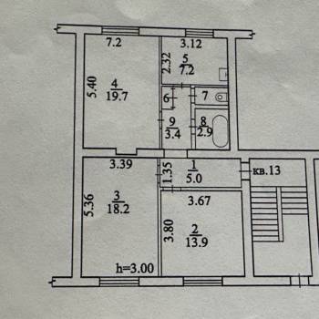 Сдается Многокомнатная квартира, 72,2 м²