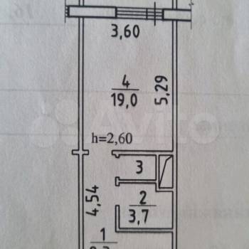 Продается 1-комнатная квартира, 33,5 м²
