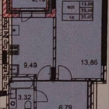 Сдается 2-х комнатная квартира, 36,5 м²