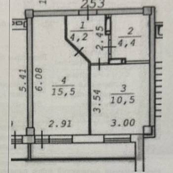 Продается 1-комнатная квартира, 36,5 м²