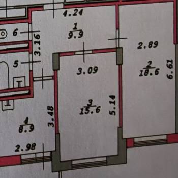 Продается 2-х комнатная квартира, 57,1 м²