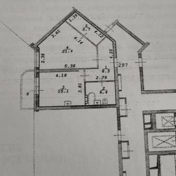 Продается 1-комнатная квартира, 57,1 м²