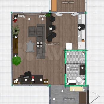 Сдается 1-комнатная квартира, 48 м²
