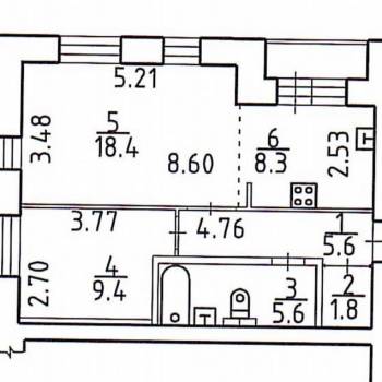 Продается 2-х комнатная квартира, 49,1 м²